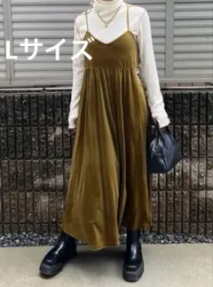 ワンピース レディース キャミワンピ ベロア しまむら コラボ