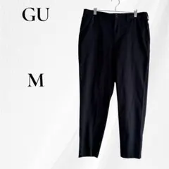 GU ジーユー イージーアンクルスラックスパンツ M ブラック　ロングパンツ