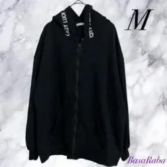 C・O・L・Z・A✿ジップアップパーカー(M)✿ブラック✿フーディ✿ロゴ入り