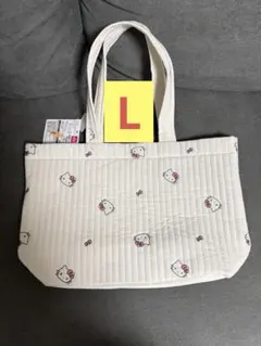 新品サンリオ　キティ　イブルトートバッグ　ヌビバッグ　西松屋　ホワイト　L
