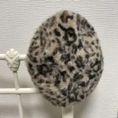 レオパード柄 ベレー帽 ファー素材のサムネイル