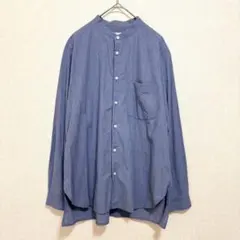 美品✨ネストローブコンフェクト　ウェーブボイルバンドカラーシャツ　メランジのサムネイル