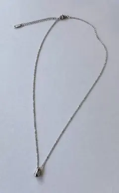 ステンレスドロップ型ペンダントネックレス