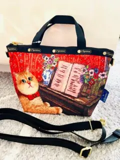 레스포삭 NEWNEW 고양이 무늬 숄더백