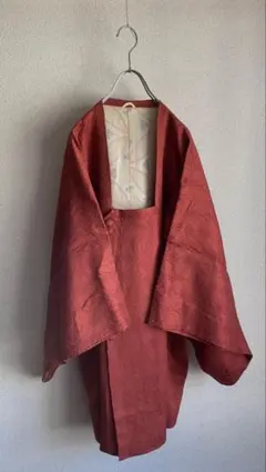 折り柄の総柄が素敵◆正絹　レディース和装コート　普段着物　高級　道行　レトロ