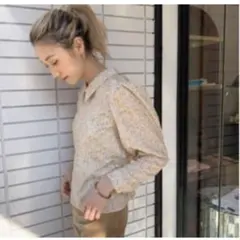 very brain Flower double colar blouse - メルカリ