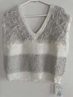 新品未使用⭐︎アングリッドUngrid Vネックループヤーンニットベスト