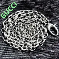 美品　グッチ　あずき　チェーンのみ　ネックレス　シルバー　925 約50cm 美品✨ グッチ GUCCIネックレス あずきチェーン 50cm シルバー Ag