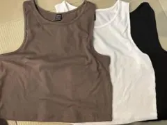 レディースショート丈タンクトップ3枚セット　タンクトップ