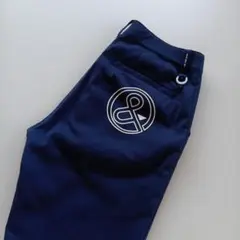 アンパスィ　ネイビー パンツ ロゴ刺繍付き
