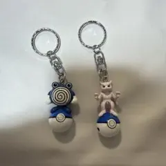 포켓몬 ニョロゾ 뮤츠 キーホルダー 2個セット 当時物