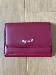 agnes b. アニエスベー 三つ折り財布 レッドのサムネイル