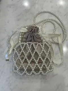 ピ*フ様 カネコイサオ　水玉　ポリエステル　瓢箪ポシェット　キナリ ピ*フ様 カネコイサオ 水玉 ポリエステル 瓢箪ポシェット キナリ