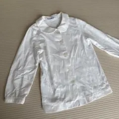 familiar 襟付き長袖シャツ 90サイズ ホワイト
