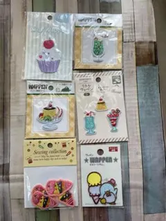 スイーツデザインアイロンワッペンセット