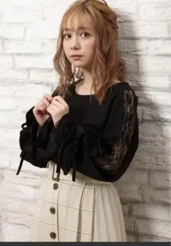 袖割れキャンディースリーブトップス