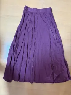 パープル ロングフレアスカートのサムネイル
