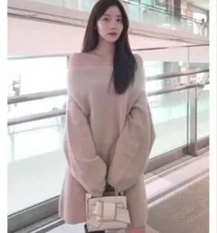 FRAY I.D オフショルニット　ミニワンピース