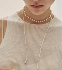 TODAYFUL Pearl Ribbon Choker