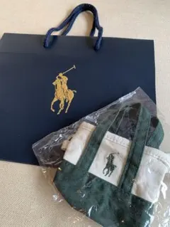 新品Polo Ralph Lauren グリーン　キーホルダー紙袋付のサムネイル