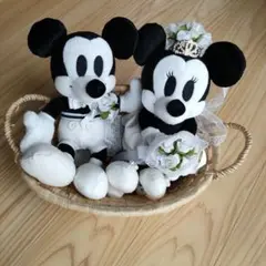 【新品保管品】4℃ミッキー ミニー ウェディング ぬいぐるみ