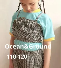 Ocean&Ground ギンガムチェック フリルタンクトップ ブラックのサムネイル