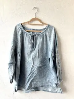《サマンサモスモス》刺繍入り 長袖 デニム調 ブラウスのサムネイル