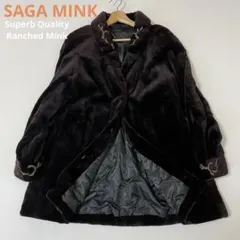 希少✨SAGA MINK サガミンク 銀タグ ミンクファーコート Ｌ〜XL