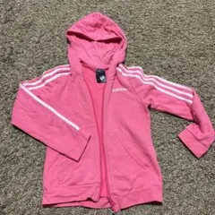 adidas パーカー　140㌢　ピンク