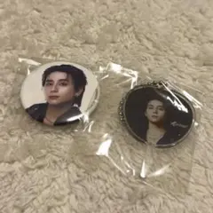 INI 西洸人 ガチャガチャ ミニうちわ ミニ缶バッジ