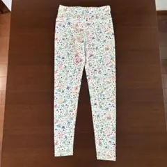 ヨガレギンス Mサイズ　アイボリー小花柄