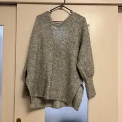 カスタネ メランジvあきニットプルオーバー　ニット　チュニックニット