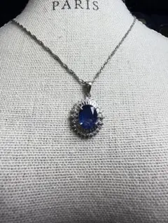 Pt850 Pt900サファイア ネックレス 2ct - メルカリ