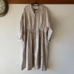 nest Robe ベージュ リネンシャツワンピース