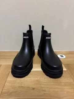 AIGLE レインショートブーツ ブラック 23.5cm - メルカリ