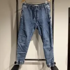 ZARA デニム風ジョガーパンツ L