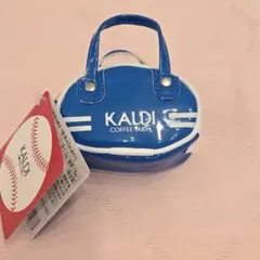 【ブルー 】人気商品 KALDI　オリジナル レトロスポーツバッグ　チョコありのサムネイル
