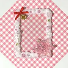 No.168 トレカケース　ホイップデコ　B8 パール　雪の結晶　リボン　④