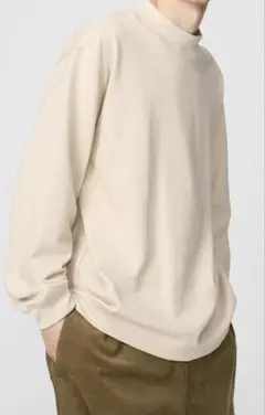 UNIQLO U ブラッシュド　モックネックTシャツ　L