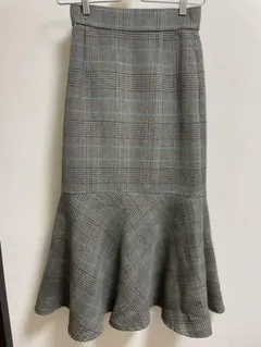 United Arrows チェック　マーメイド　スカート