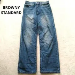 BROWNYSTANDARD ストレートデニム ライトブルー カジュアル Mのサムネイル