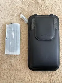 スマホケースベルトポーチ 縦型 5.5～6.9インチのスマホ対応 黒 男女兼用