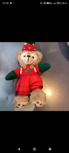 2013年ダッフィー、クリスマスぬいぐるみバッジ