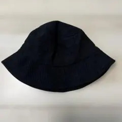 美品★コーデュロイ バケットハット ダークブルー