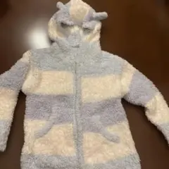 GU 水色ボーダーパーカー120