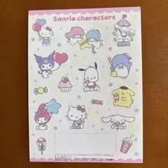Sanrioキャラクターシール　 シート