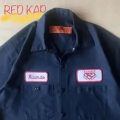 【海外古着】レッドキャップ ビンテージ ワークシャツ 刺繍 ネイビー ゆるだぼ