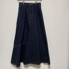 【selectMOCA】デニムロングスカート フレア Sサイズ 綿100%