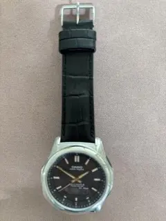 CASIO ソーラー・電波腕時計 ブラックベルト アナログ