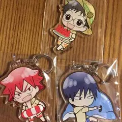 弱虫ペダル アニメイトカフェ アクリルキーホルダー 小野田・鳴子・今泉セット